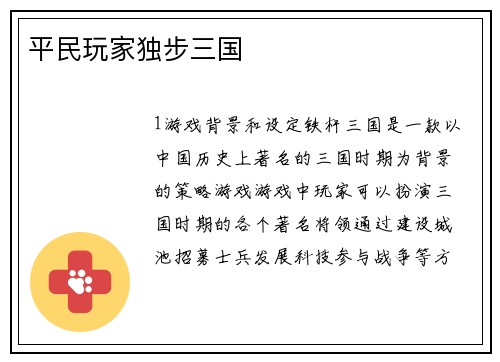 平民玩家独步三国